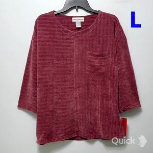 NWT Cathy Daniels Chenille Ribbed Knit Sweater